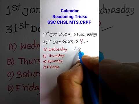 Calendar | Calendar Shortcuts Tricks | Reasoning Classes| Calendar Reasoning for SSC CGL GD