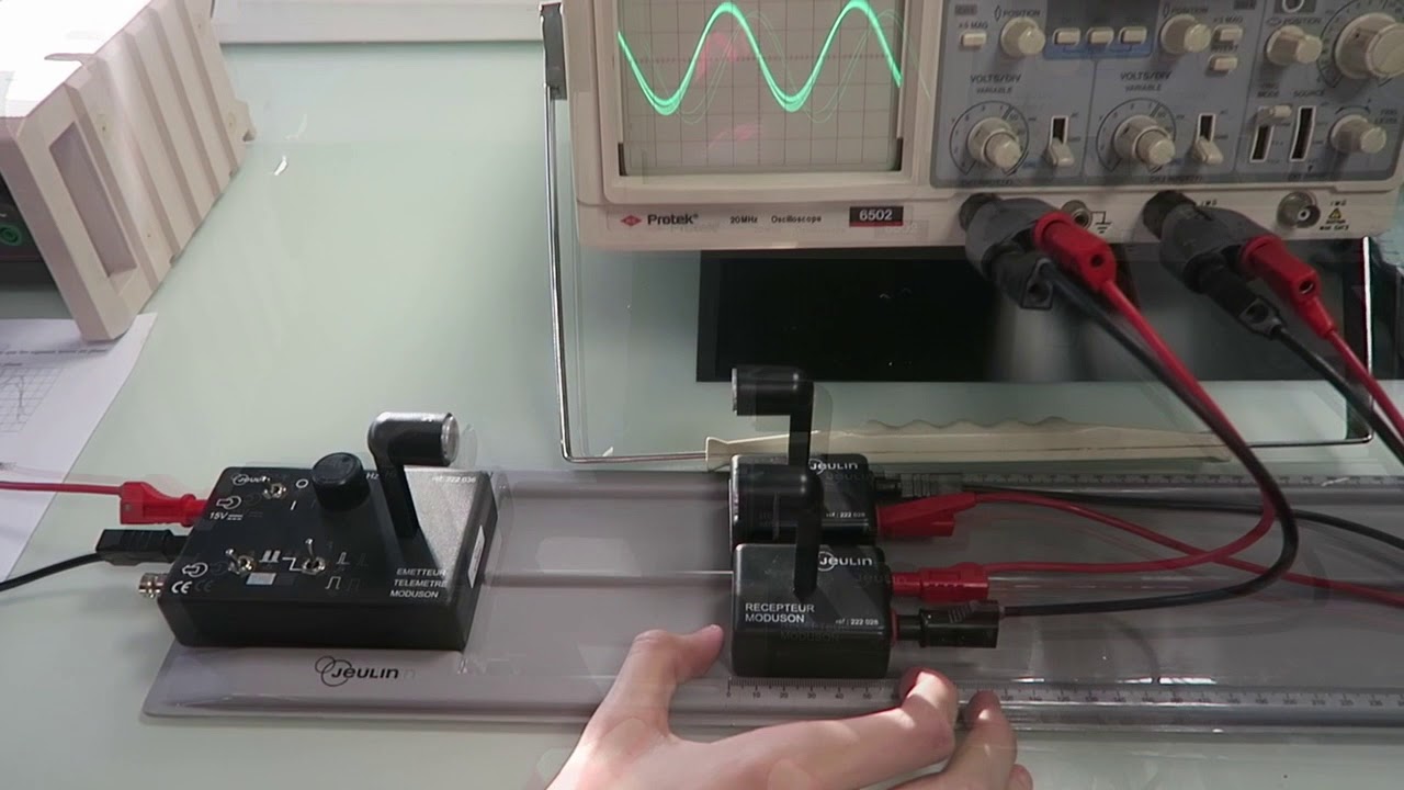 Mesure de la longueur d'onde d’un ultrason avec un oscilloscope