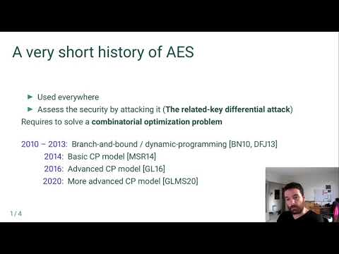 CP2021 (Trailer) "Automatic Generation of Declarative Models for Differential Cryptanalysis"