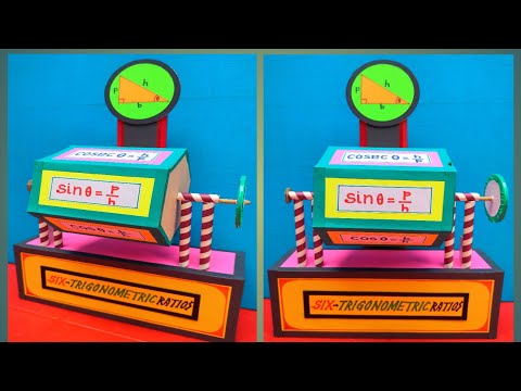 Math TLM six Trigonometric Ratios//Math project//Math working model//Math 3D Model//Geometric TLM.