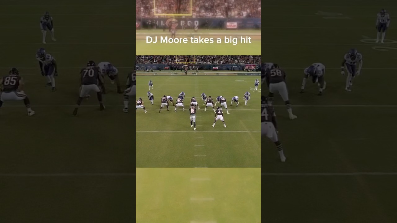 DJ Moore Sustains Big Hit but Returns to Finish Monday Night Game 🏈