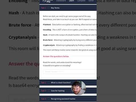 Key Terms - Cryptography | Answer the Questions Series #shorts #thm #tryhackme