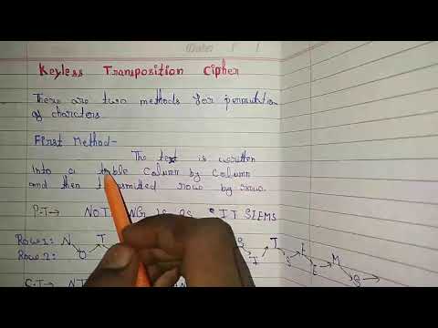 keyless transposition cipher in hindi / types of transposition cipher in cryptography || #mscoder
