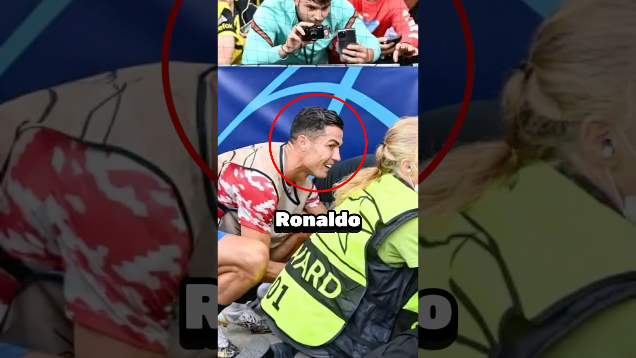Ronaldo frappe accidentellement une agent de sécurité