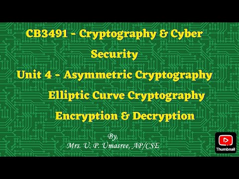 Unit-3 ECC- Encryption & Decryption in Tamil