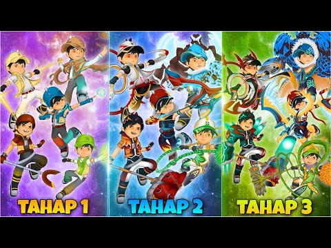 Evolusi Elemental Fusion BoBoiBoy Tahap 1 2 3