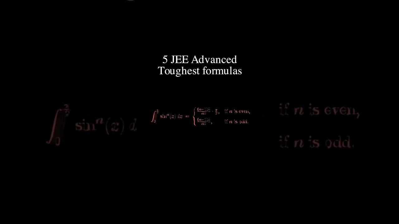 5 Top 5 Most Challenging IIT JEE Advanced Formulas You Must Master 🔥