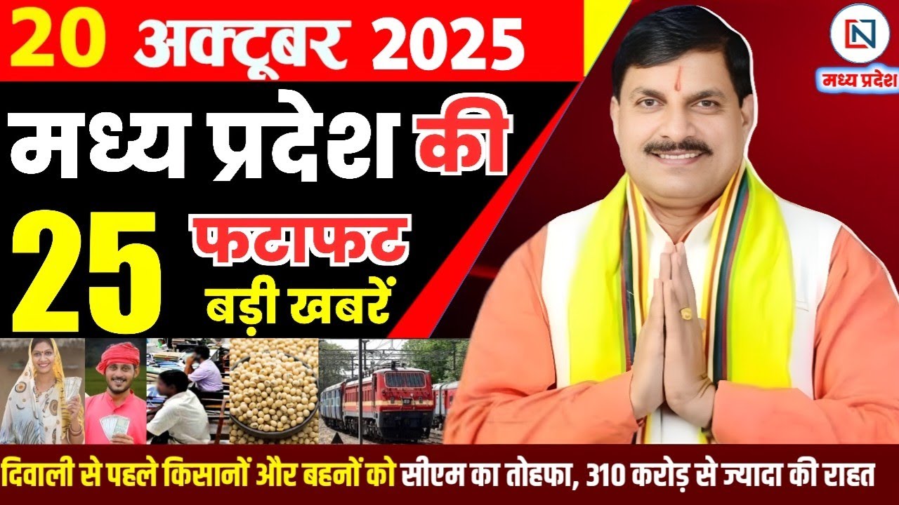 20 मध्यप्रदेश समाचार ब्योरा – 20 अक्टूबर 2025