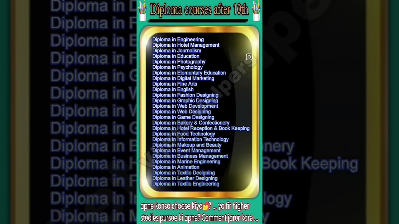 Diploma Courses After 10th | S.C | #VijetaHelpers