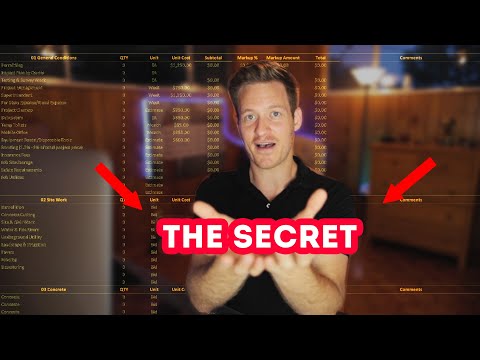 How to Estimate Construction Projects as a General Contractor *Excel Spreadsheet*