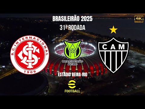 INTERNACIONAL x ATLÉTICO MG ◈ BRASILEIRÃO 2025 ◈ 31ª RODADA ◈ Gameplay 4K 60 FPS eFootball PES 2021