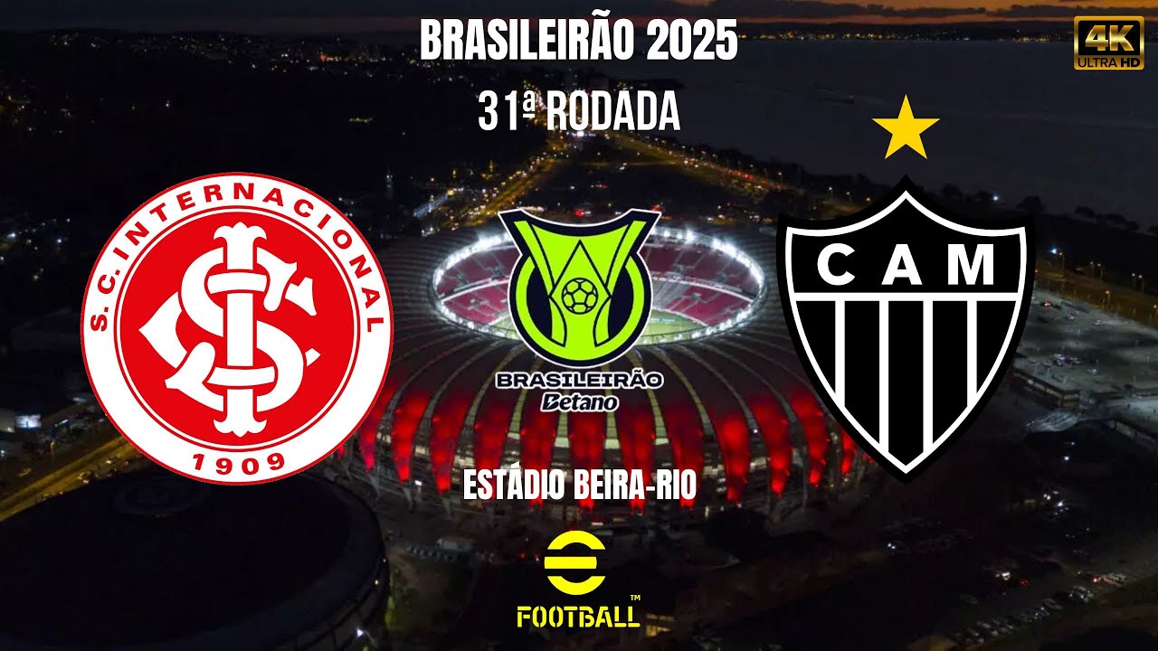 INTERNACIONAL vs ATLÉTICO MG | Brasileirão 2025 - Gameplay 4K 60FPS ⚽