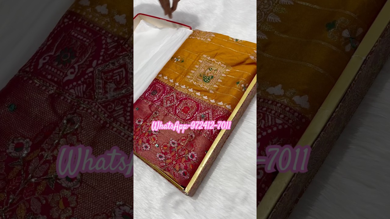 A very beautiful pure dola silk mustard and pink colour Sarees #trending #youtube #instagram #new  ￼