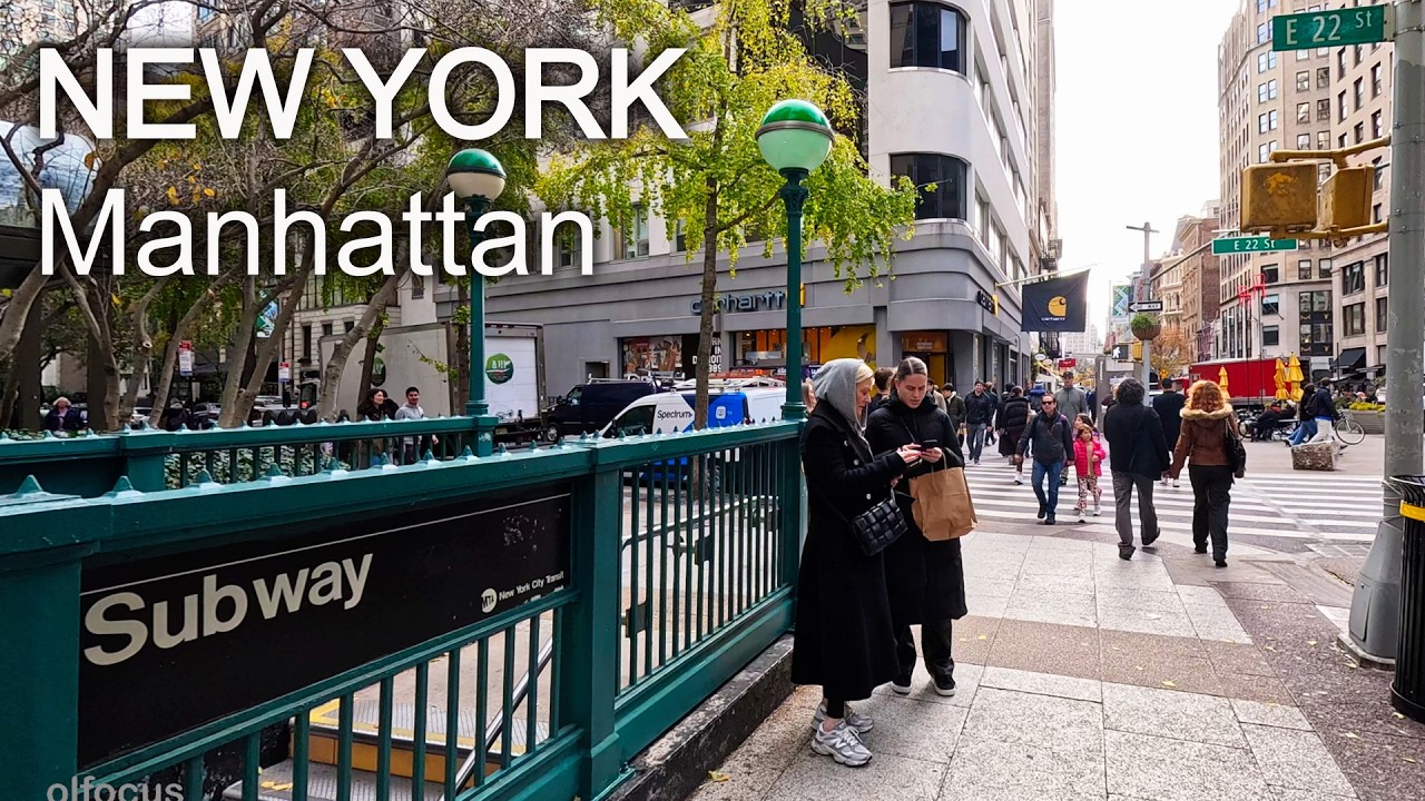 New York - Walking tour Manhattan NYC 4ะ 60fps