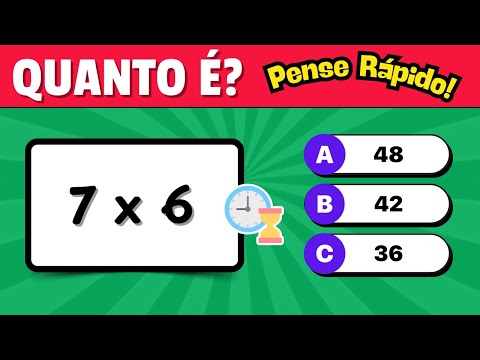 🚀 QUIZ de Matemática: Multiplicação | 20 Desafios para Você Mostrar que Sabe MUITO! 🧠🔥