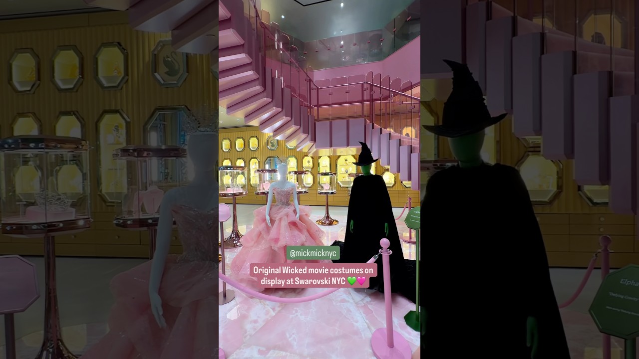 Wicked Movie Costumes Exhibit at Swarovski NYC