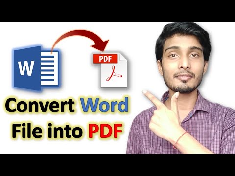 How to Convert Word File into PDF | Hindi