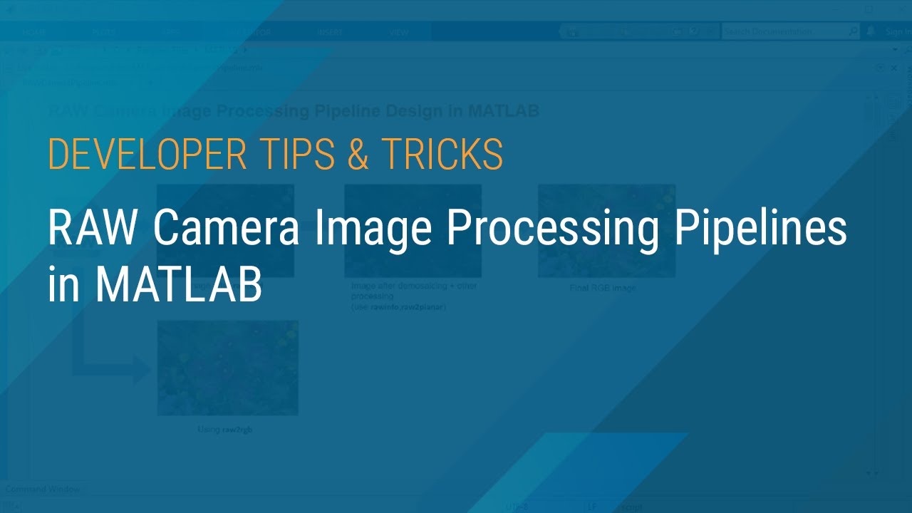 RAW Camera Image Processing Pipelines in MATLAB