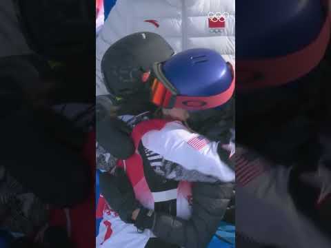 Chloe Kim 🤝 Eileen Gu. Sharing a moment that’s #MoreThanSport at #Beijing2022. ❤️