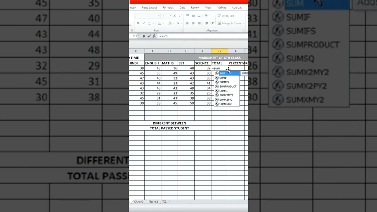 Excel में कुल योग कैसे निकालें? | SUM फॉर्मूला का आसान तरीका 🧮