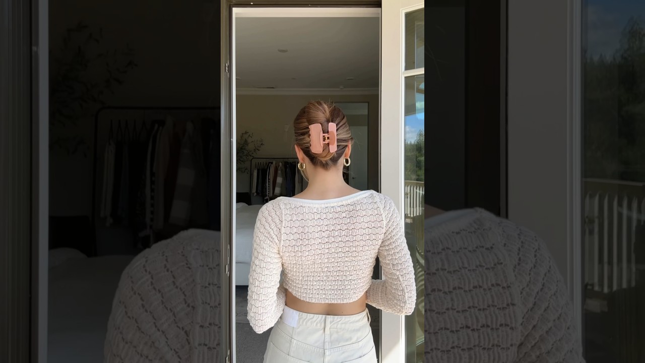 Simple Twisted Claw Clip Hairstyle for Effortless Elegance ✨