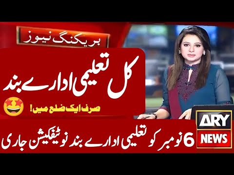 3,4,5,6 November School Closed News Today in Pakistan | 4 Days Holidays | School, College Update