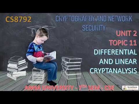 UNIT 2 TOPIC 11DIFFERENTIAL AND LINEAR CRYPTANALYSIS