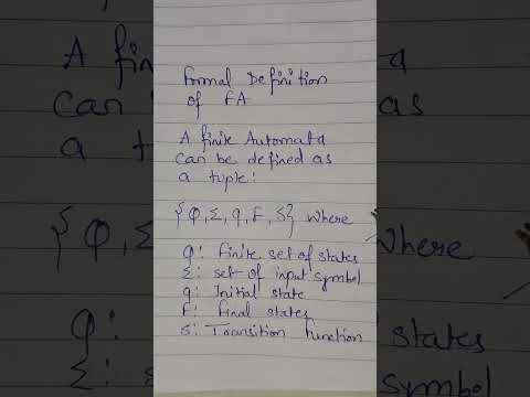 Definition of Finite Automata | Theory of Computation #automatatheory #finiteautomata