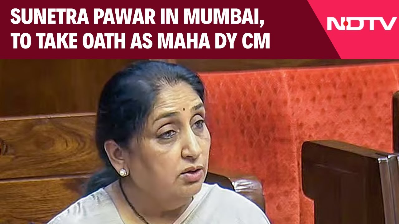 Sunetra Pawar Arrives in Mumbai Before Oath Ceremony