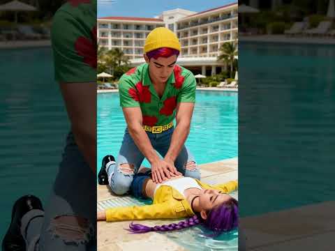 LUMI Pranked in Pool, Then Meets a Hunk... #kpop #funny