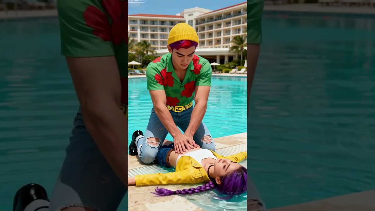 LUMI's Hilarious Pool Prank Turns Unexpectedly Romantic! π #Kpop #Funny