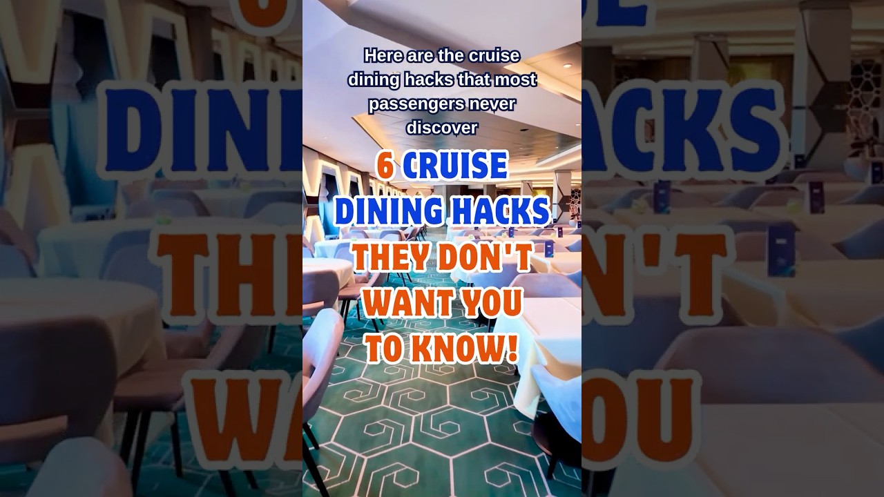 6 cruise dining hacks that you need to know! #cruise #shorts