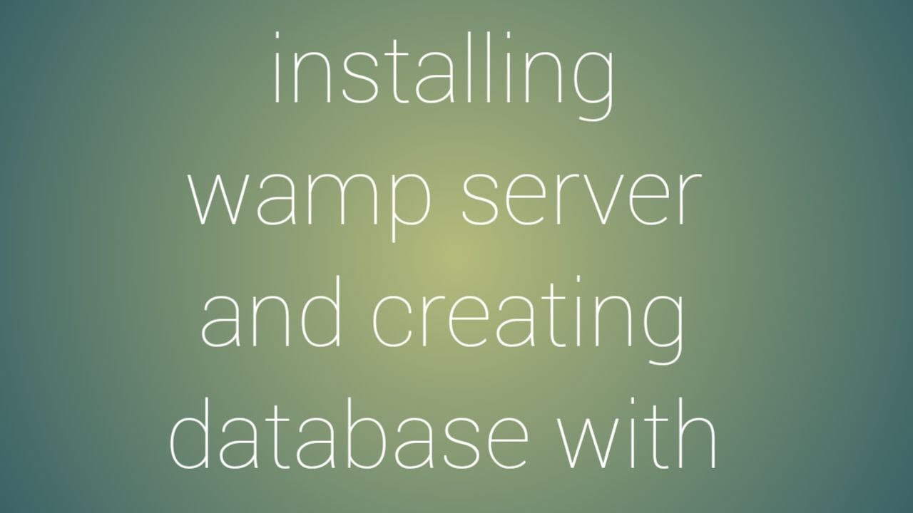 Java Netbeans tutorial 4, installing wamp server and creating database with table