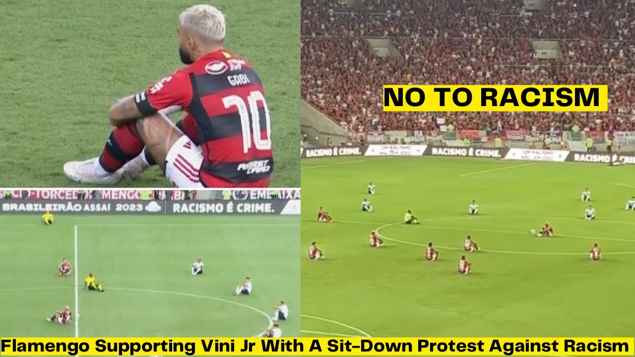 Flamengo Supports Vinicius Jr. with Sit-Down Protest Against Racism