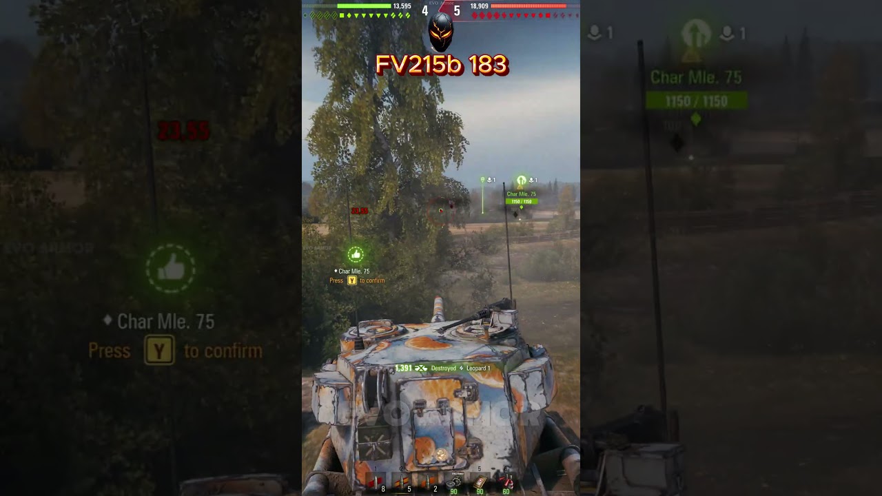 FV215b 183 - 2 Kills World of Tanks #shorts