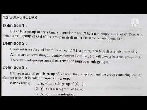 Group Theory|Subgroups|Properties of groups and subgroups|Lecture 2