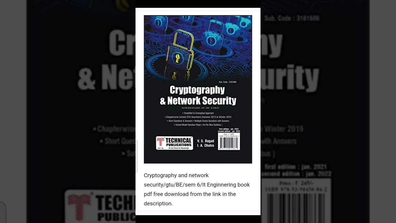 Download the Ultimate Cryptography & Network Security PDF for BE Semester 6 📘