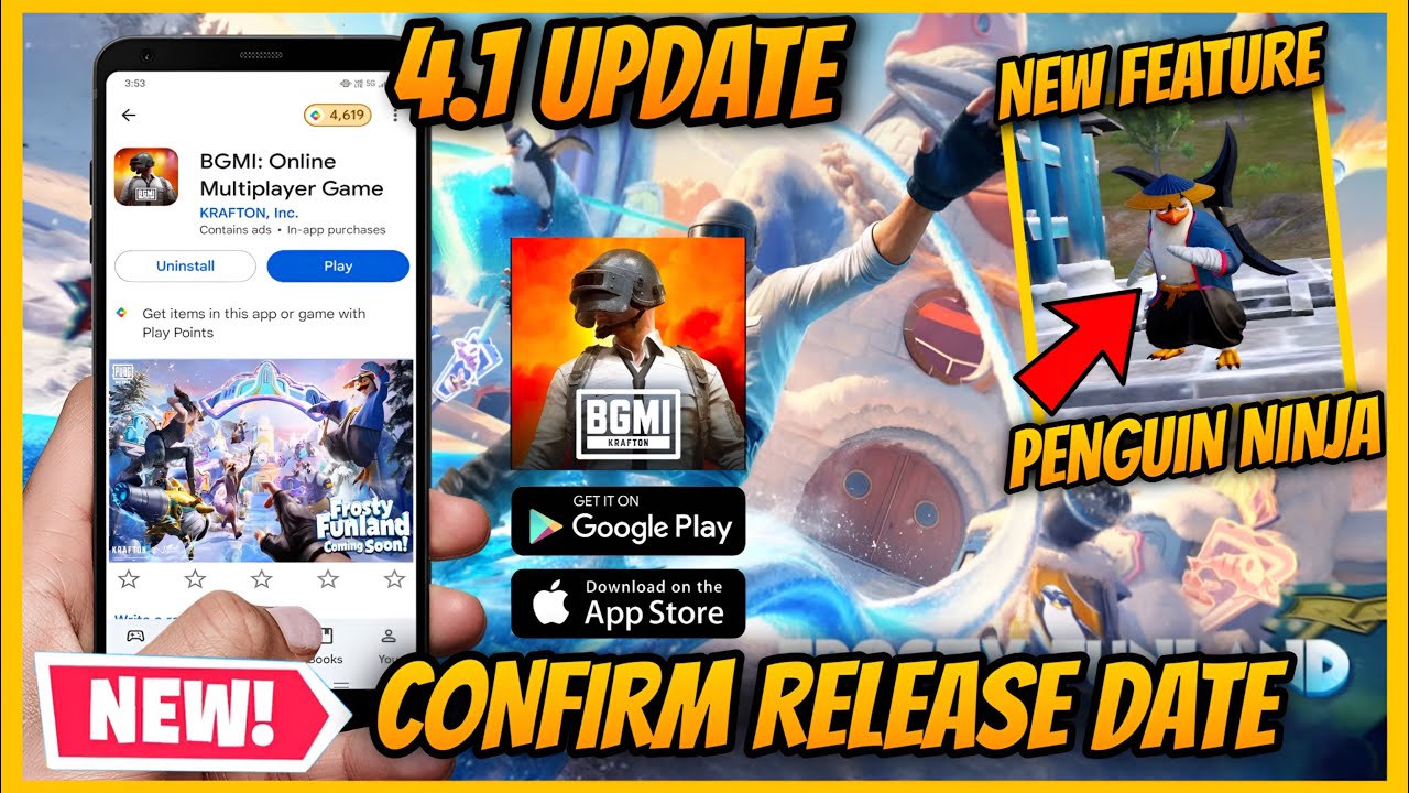 BGMI 4.1 Update: New Ninja Penguin, Firearm Tweaks & Release Date Revealed ๐น๏ธ