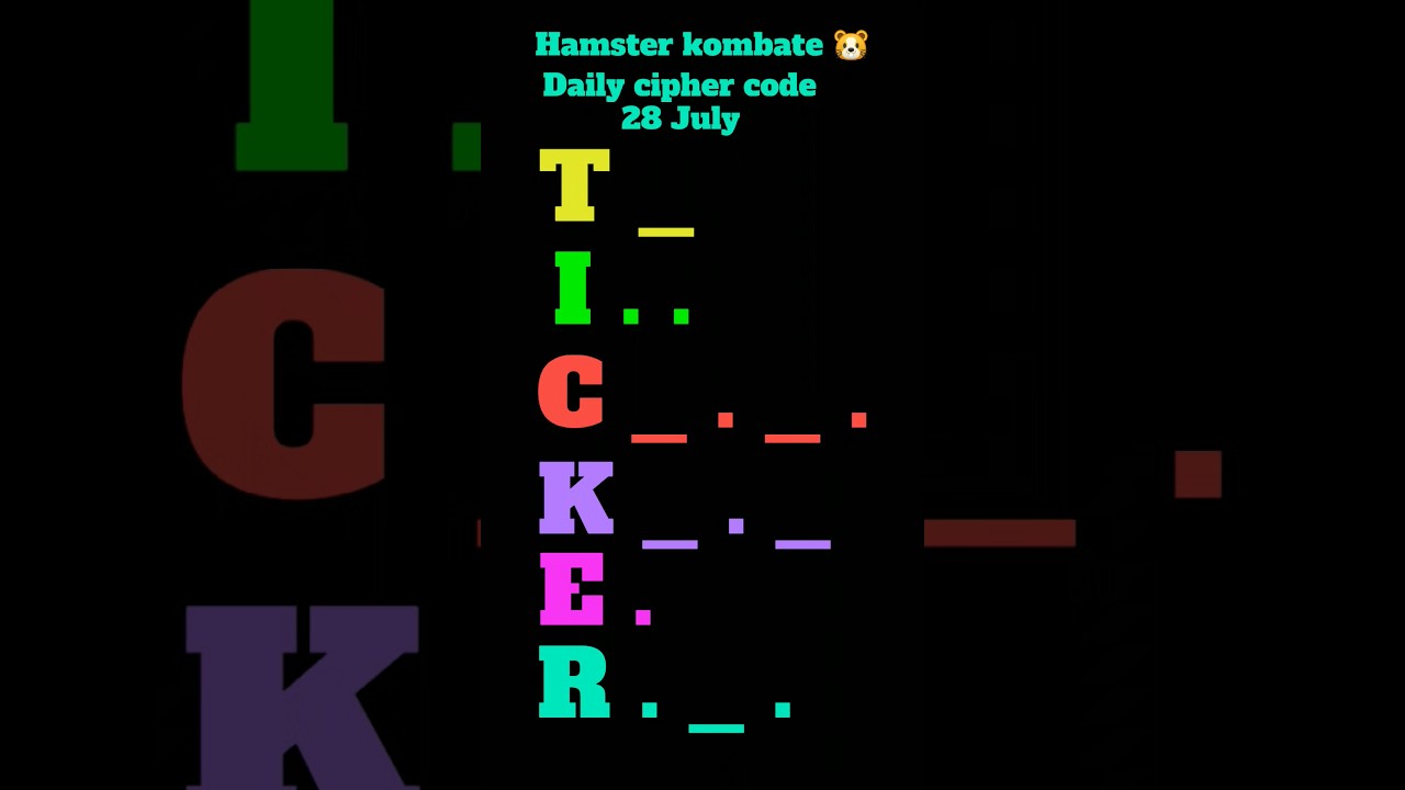 Hamster Kombat Daily Cipher Code - July 28 🔐 | Crypto Puzzle Challenge