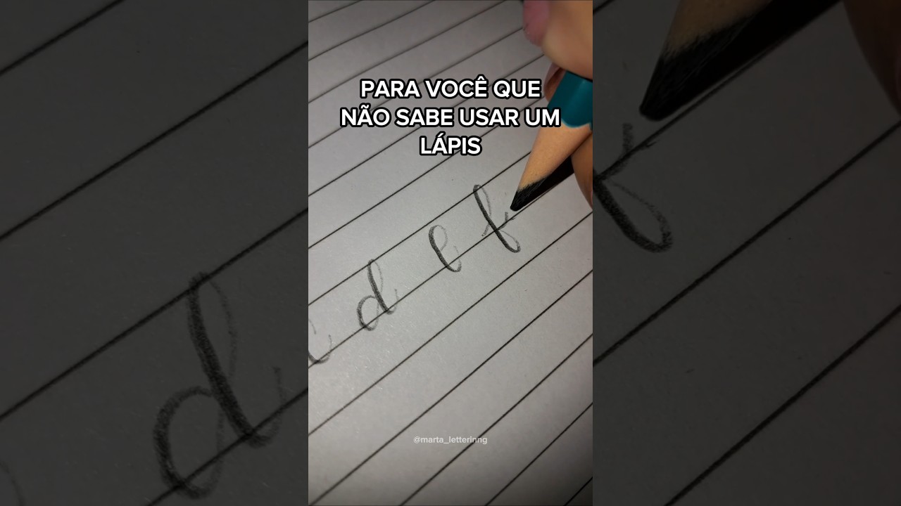 Segredos para uma letra bonita com lápis ✏️
