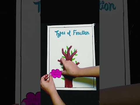 Types of fraction|| Maths project📝📝🔥 #shorts #trending #viral #art