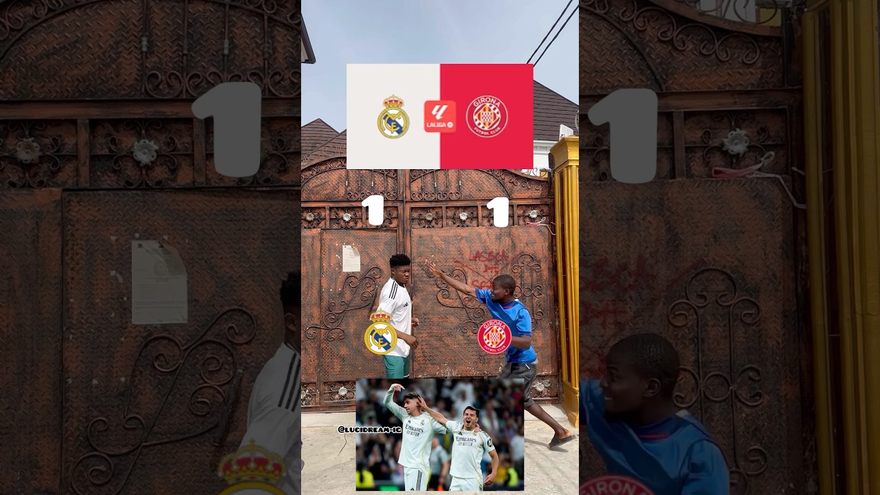 Real Madrid vs Girona 1:1 laliga highlights #realmadrid #girona #laliga #highlights #football #short