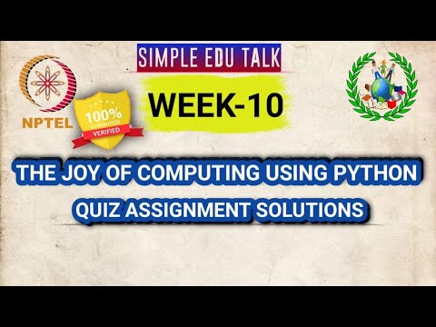 Nptel The Joy Of Computing Using Python Week 10 Quiz Assignment Solutions | Swayam