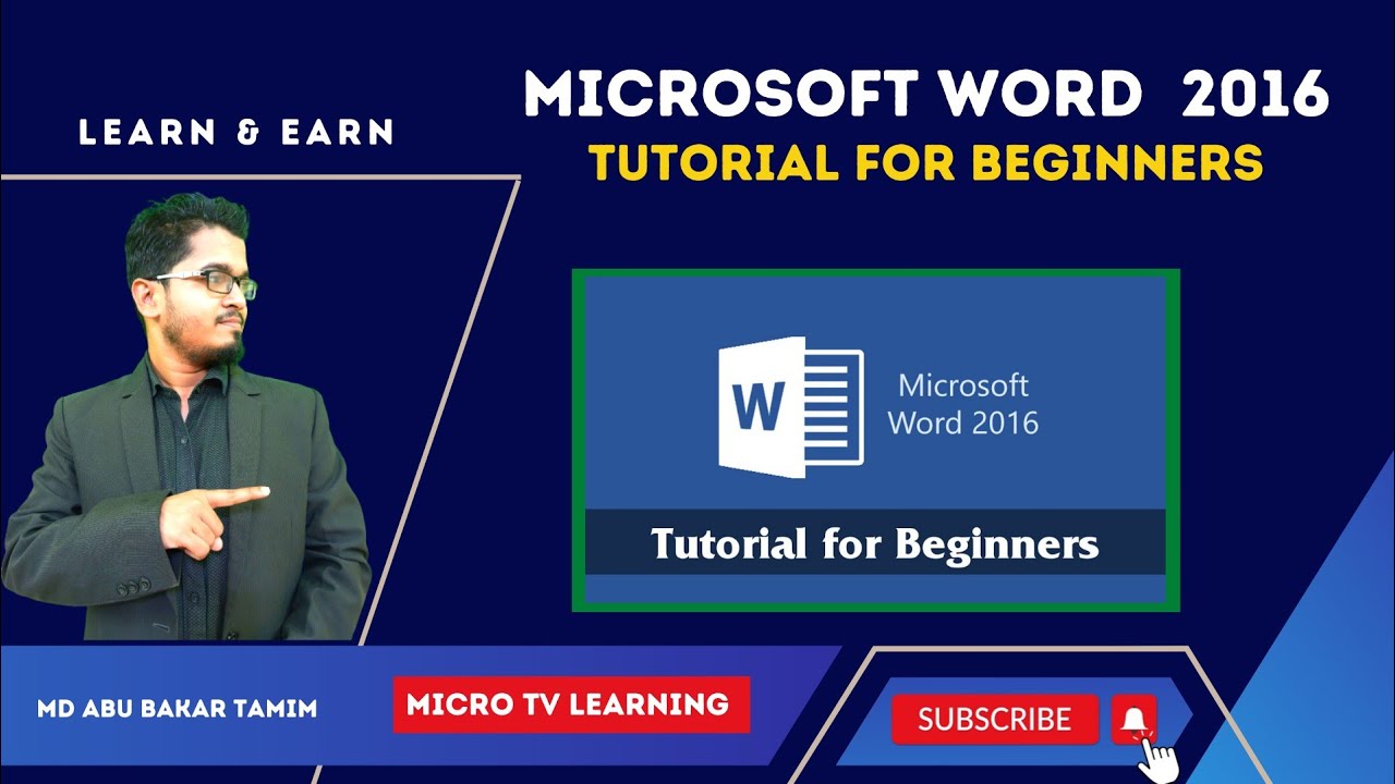 MS Word 2016 Beginner Tutorial 📄