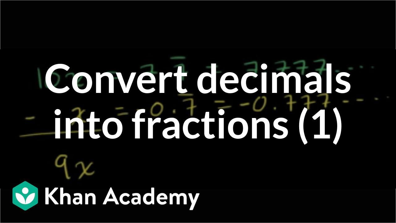 Master Converting Repeating Decimals to Fractions | Algebra I Practice