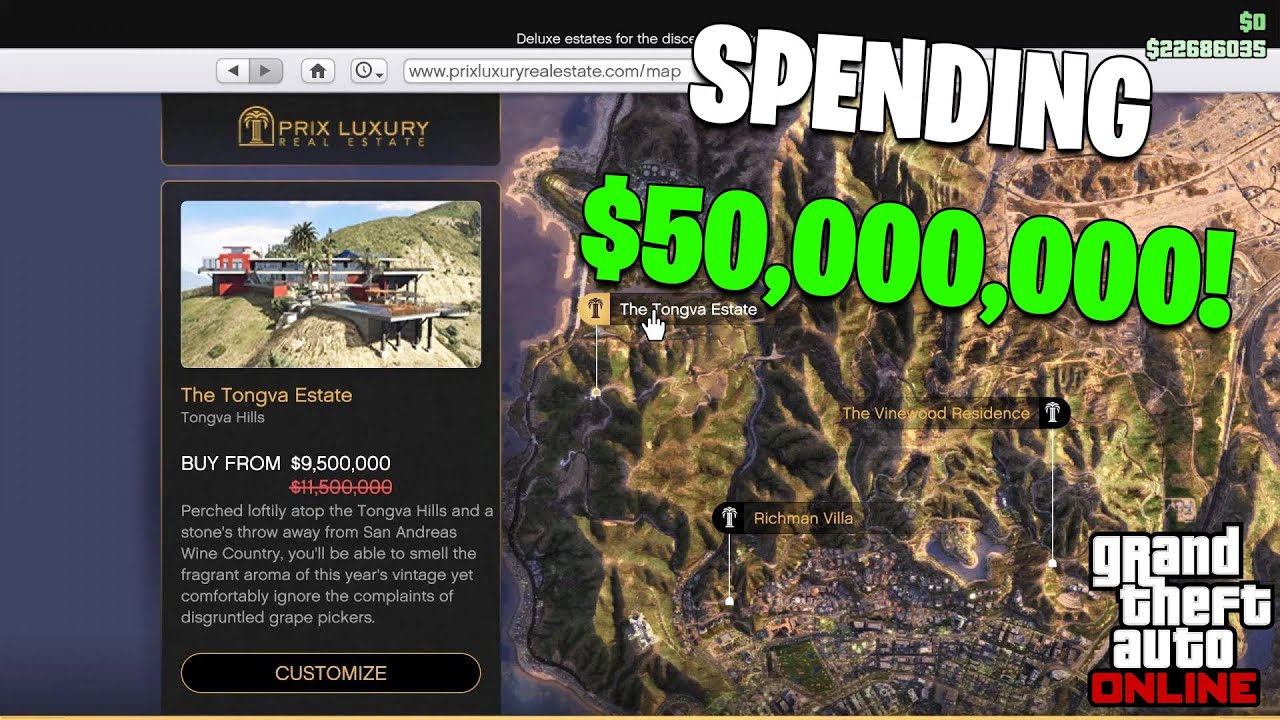 I Spent Over $50,000,000 on The Mansions DLC (Mansion Tour) | GTA Online