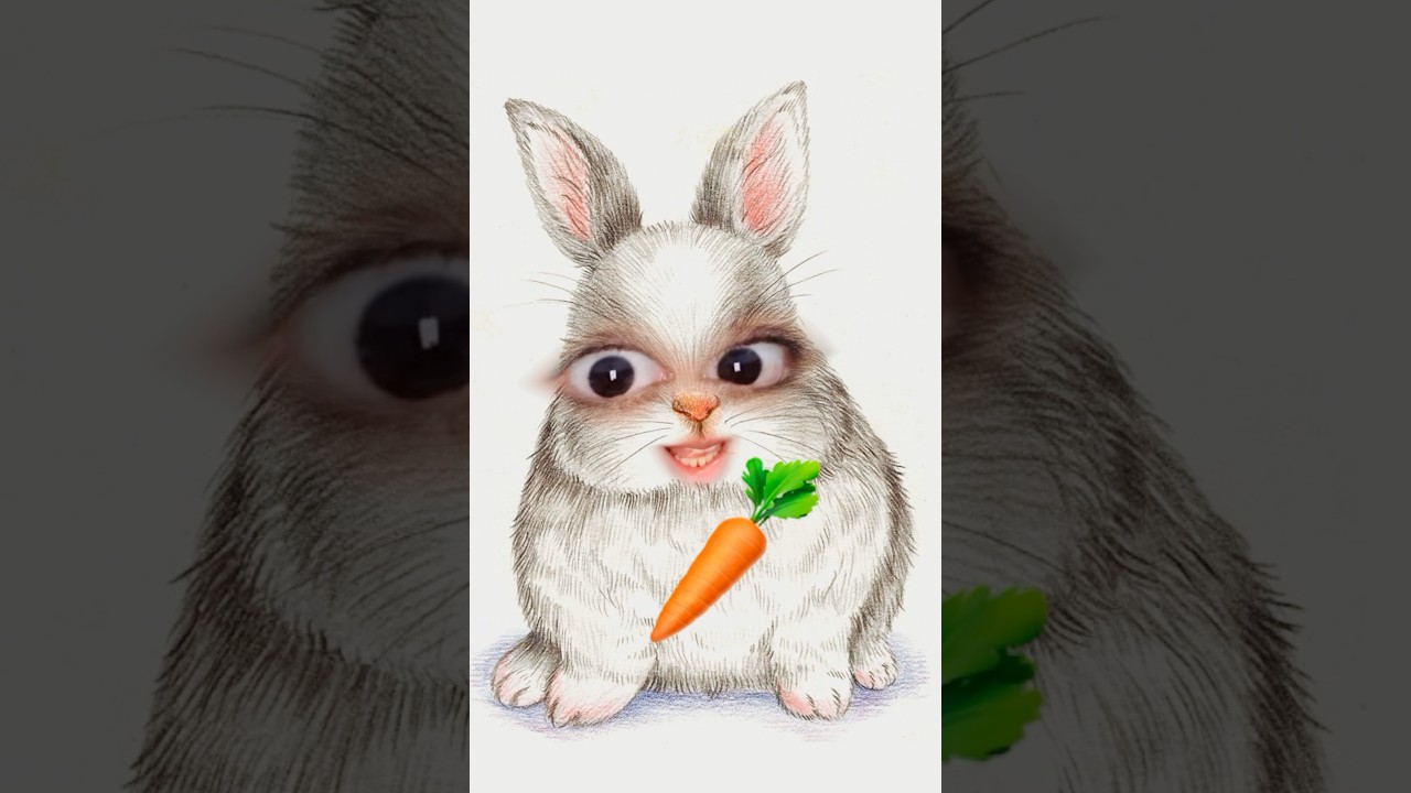 ألف أرنب يلعب ويأكل جزر 🥕 #shorts