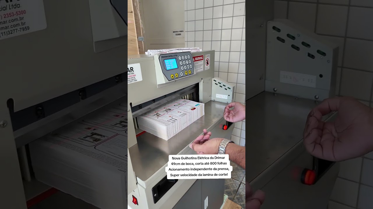 Nova Guilhotina Elétrica de 49cm da Drimar – Corte Rápido e Preciso ✂️