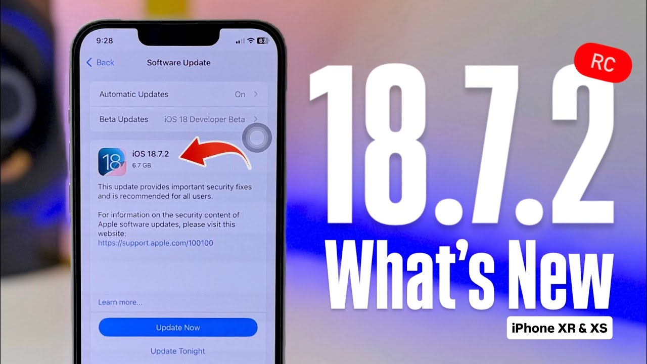 iOS 18.7.2 RC Update for iPhone XR & XS 📱