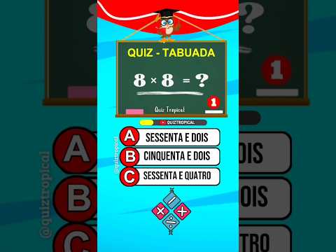 Você é bom na tabuada?   #aprender #conhecimento #tabuada #escola #estudo #quizzes  #matemática
